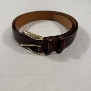 BELTS MENS 44 Trafalgar Easton Brown Hand Polished Cortina Leather Made in USA